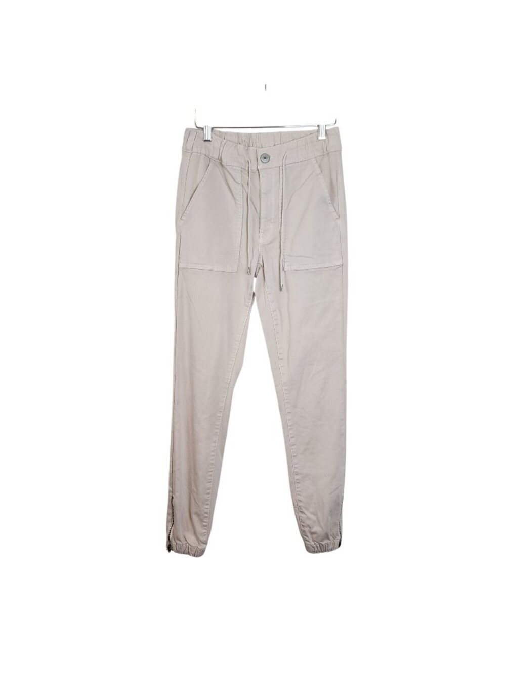 American Eagle Drawstring Utility Joggers Patch Pockets Zippered Ankles 6 Long